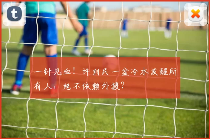 一针见血！许利民一盆冷水泼醒所有人，绝不依赖外援？