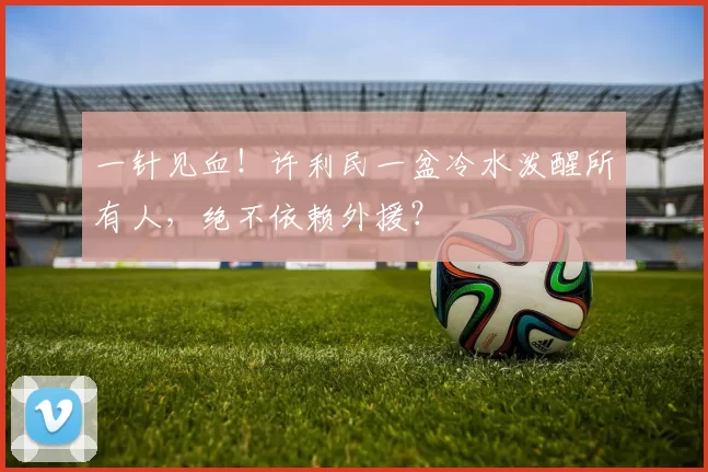 一针见血！许利民一盆冷水泼醒所有人，绝不依赖外援？